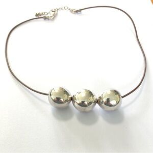 Silpada Sterling Silver Trio Bead Necklace